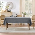 thumbnail image 3 of Black Table Cloths Rectangular 60 x 120 Inch (10-12 Seats), Waterproof Decorative Washable Polyester Tablecloth Covers for Dining Kitchen Buffet Table, Wedding Indoor Outdoor Party, 3 of 7