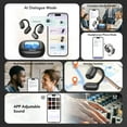 thumbnail image 3 of X30 AI Translator Bluetooth 5.4 Open Ear Earbuds, 130+ Languages, Noise-Cancelling, 55H Playtime, IPX5 Waterproof, LED Touch Screen, 3 of 11
