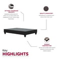 thumbnail image 2 of Miekor Furniture Modern Bedroom Upholstered King-Size Platform Bed Base, Wooden Mattress Foundation Bed Frame, Dark Grey 82678, 2 of 8