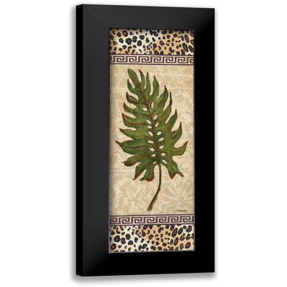 Williams, Todd 7x14 Black Modern Framed Museum Art Print Titled - Leopard Palm Leaf II