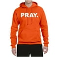 thumbnail image 2 of Wild Bobby Pray. Inspirational/Christian Unisex Graphic Hoodie Sweatshirt, Orange, XX-Large, 2 of 5