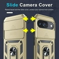 thumbnail image 3 of PINHEN Case Compatible with Google Pixel 9/9 Pro Built in Slide Camera Lens Cover+Screen Protector+Finger Ring Holder Kickstand,Heavy Duty Shockproof Full Body Protective Phone Cover, 3 of 8