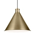 thumbnail image 6 of 52177NBR Kichler Lighting Zailey - 1 Light Pendant-14.25 Inches Tall and 16 Inches Wide-Natural Brass Finish, 6 of 6