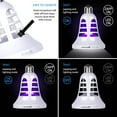 thumbnail image 7 of LIGHTSMAX Bug Zapper Light Bulb - 2 in 1 Electronic Insect Killer, Mosquito Killer, Fly Killer UV Lamp, 110V E26/E27 Light Bulb Socket Base for Indoor and Outdoor（White）, 7 of 7