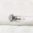 thumbnail image 2 of Natural Rainbow Moonstone Ring, Rainbow Moonstone Gemstone Ring, June Birthstone, Tiny Bohemian Ring, 925 Sterling Silver, Designer Womens Ring, Christmas Thanksgiving, Handmade Statement Jewelry, 2 of 8