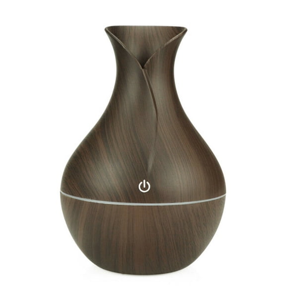 Aromatherapy Diffuser, Gaqring 130ml Wood Grain Essential Oil Diffuser Humidifier, 7 Color LED Lights Ultra Quiet Auto Shut Off for Bedroom Office