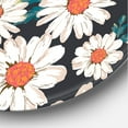 thumbnail image 3 of Designart 'Prolific of White Daisy Flowers' Traditional Circle Metal Wall Art 29x29 - Disc of 29, 3 of 5