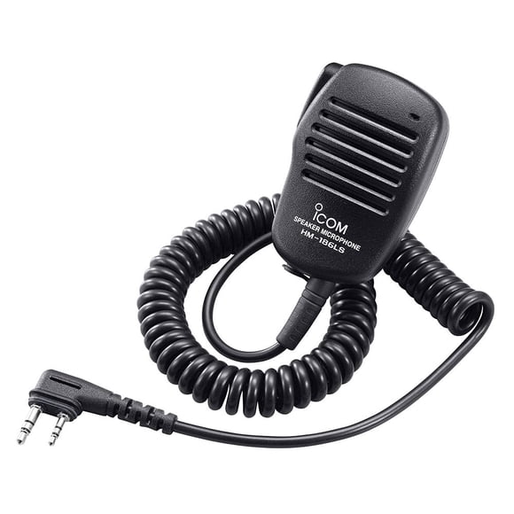 Micrófono con altavoz ICOM HM-186LS con conector delgado tipo L de 2 pines