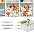 thumbnail image 6 of Rectangle Storage Basket with Handles Rose Color Red Leaves Tile Collapsible Storage Bin Large Storage Bins Decorative for Clothes Toys Bedroom, 6 of 8