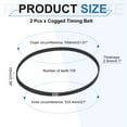 thumbnail image 2 of 2 Pcs 210XL Rubber Timing Belt 105 Teeth Geared Belt 5.08mm Pitch x 10mm Width, 2 of 6