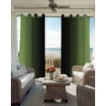 thumbnail image 4 of Blackout Curtains for Bedroom, Dark Sea Green Black Ombre Room Darkening Window Drapes for Living Room, Modern Gradient Abstract Art Thermal Insulated Grommet Curtains, 42x63 inch, 2 Panels, 4 of 9
