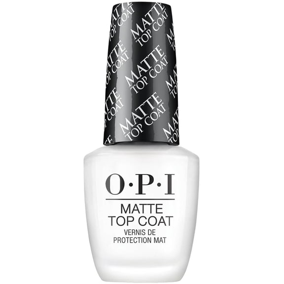 OPI Nail Lacquer, Matte Top Coat, Clear Nail Polish, 0.5 fl oz