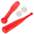 thumbnail image 3 of CIMAXIC Ensemble de 2 Bâtons de Baseball d'Extérieur en Plastique Rouges pour Tout-Petits, Entraînement à la Coordination Oeil-Main, 3 of 7