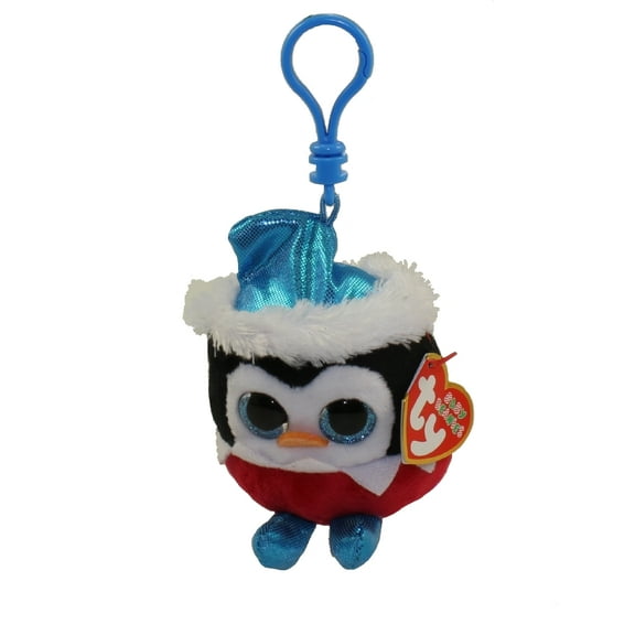 TY Holiday Baby Beanie - SUGARPLUM the Penguin (2018) (Plastic Key Clip - 3.5 inch)