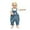 02_Blue, variant on Kids Overalls with Large Pockets Denim Toddler Pants for Girls and Boys Comfortable Playwear Durable Overall Jeans 6 Months-9 Years 02_Blue,18-24 Month