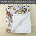 thumbnail image 3 of Boho Rainbow Blanket Adult, Floral Rainbow Throw Blanket for Baby Girls Kids Women Super Soft Cozy Lightweight Boheiman Throws For Couch Sofa, Comfy Flannel Boho Blanket for All Seasons -(50"x60"), 3 of 7