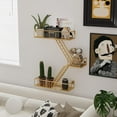 thumbnail image 4 of Fire Escape Shelf Metal Fire Escape Wall Shelves with Baskets New York Action Figurine Display Shelf Unique Rustic Floating Decorative Wall Shelves for Any Room, 4 of 8