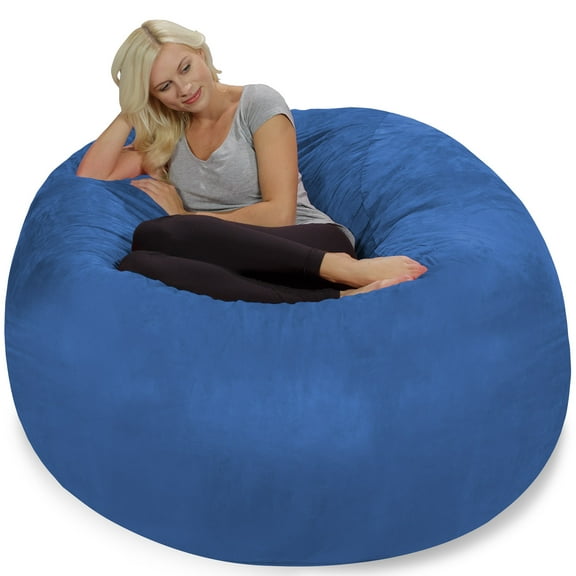 Chill Sack Bean Bag Chair Lounger, Microsuede Cover, Kids, Adults, 5 ft, Royal Blue