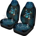 thumbnail image 5 of Uorisanigo Boho Frog Car Seat Covers Front Seats Anti-Slip Back Fabric Waterproof Car Seat Cover Easy to Install Stretch Polyester Fabric Cover Universal Fit for Most Vehicle, 5 of 7