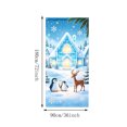 thumbnail image 6 of Christmas Moisture-resistant and Stain-resistant Door Cover, 72x36 Inch Winter Village Banner Ornament for Holiday Indoor Outdoor Party Decoration (Sky Blue), 6 of 6