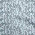 thumbnail image 1 of oneOone Tissu Georgette Viscose Bleu Clair Cactus Matériel de Robe Tissu Imprimé Tissu au Mètre 42 Pouces de Large, 1 of 5