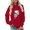 Red, variant on Halloween Sweatshirt for Women Hoodless Sweatshirt Cozy Pullover Top in Soft Knit with Relaxed Fit for Casual Wear and Versatile Comfort Beige L