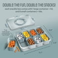 thumbnail image 5 of Cook With Color 2-Pack 8-Compartment Snackle Box, Charcuterie and Snack Container, Divided Serving Tray with Lids and Handle, Dishwasher Safe, Blue, 5 of 9
