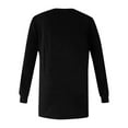 thumbnail image 5 of XIAONU Womens Sweatshirts Cute Ribbed Texture Long Sleeve Boat Neck Sport Top Relaxed Fit Solid Color Simple Sweatshirts Daliy Wear Black XXXL, 5 of 5