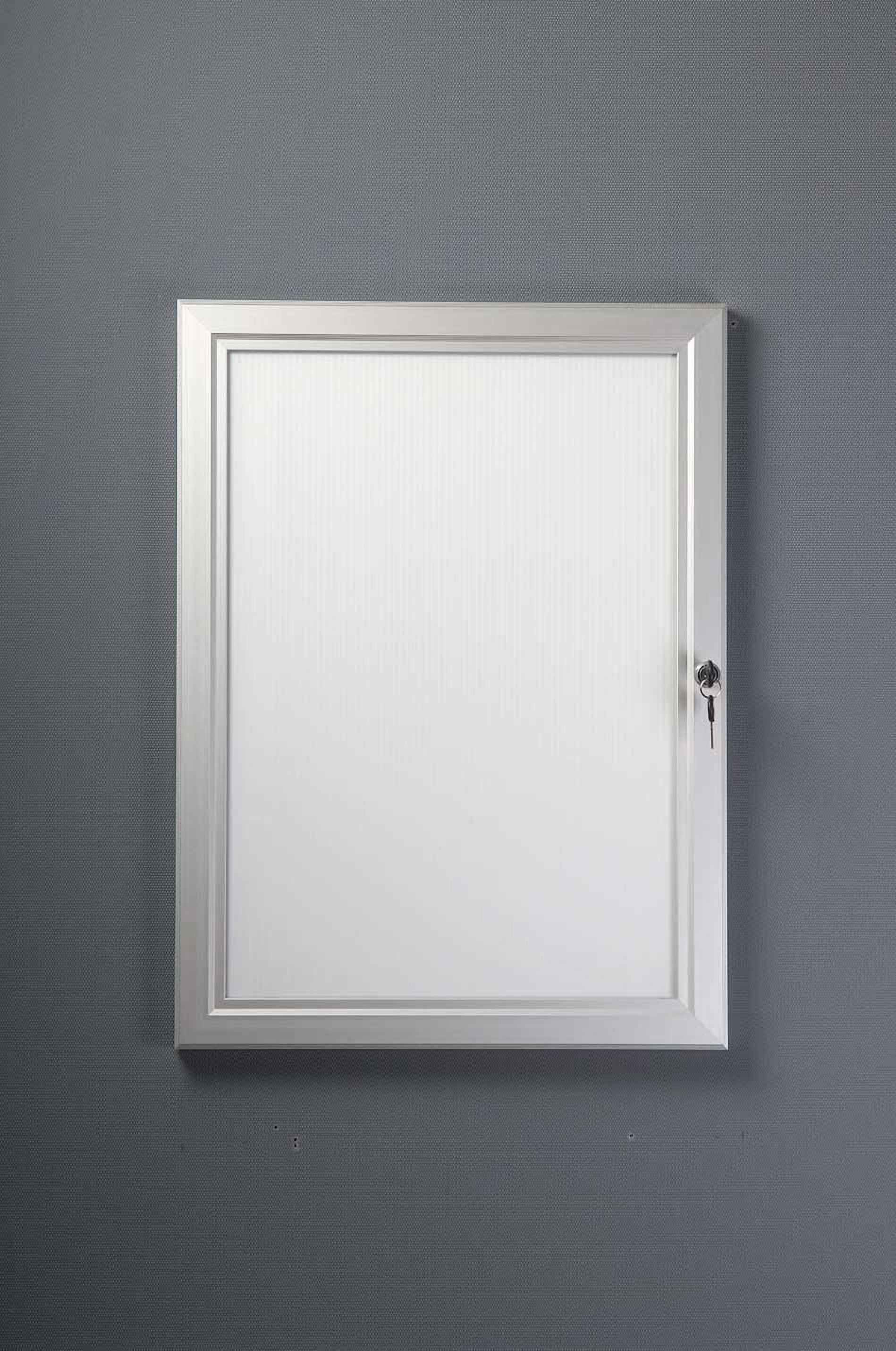 SECO Lockable Indoor/Outdoor Poster Frame Case, Silver, 24 x 36"