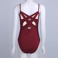 thumbnail image 6 of LiiYii Women's Camisole Bodysuit Ballet Dance Unitards Tank Tops Yoga Workout Gymnastic Leotard Dancewear Burgundy L, 6 of 9