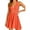 Brick red, variant on Summer Womens Sleeveless Halter V Neck Backless Cut Out Casual Party Swing Flared Mini Dress
