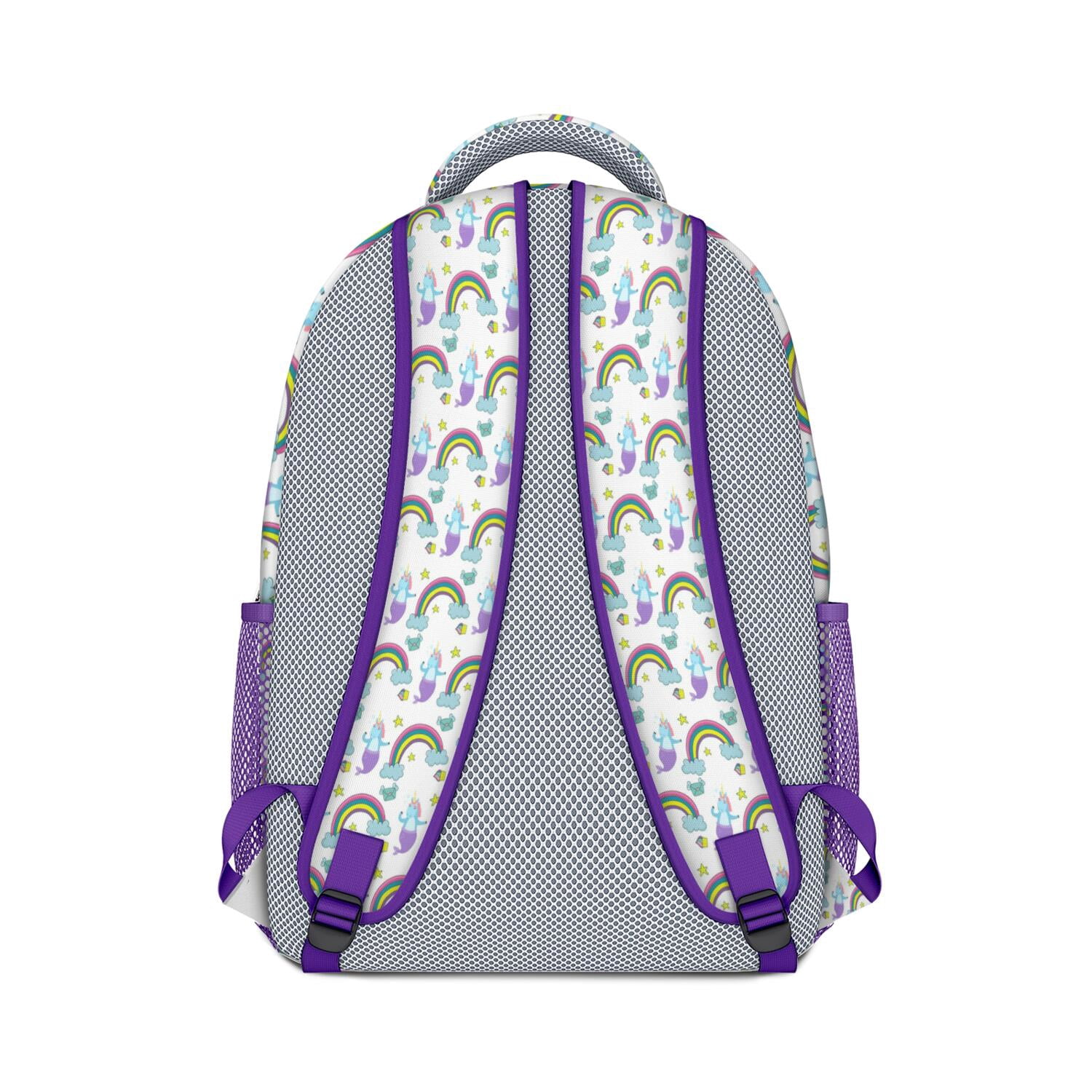 Unicorn & Mystical Forest Backpack - Durable Waterproof Student Bag with Breathable Mesh Straps & Spacious Main Compartment