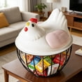 thumbnail image 6 of ToyKingdee Chicken-Shaped Wrought Iron Storage Basket for Eggs, Fruits, Vegetables, Decorative Kitchen Organizer, 6 of 6