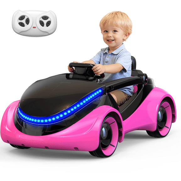 AILIFEE Ride on Toy for Toddlers Ages 1.5 - 3 Years, Kids Electric Scooter with Play-time Up to 70 Minutes, Quick Install Car Power Motor Gift for Girls Boys, Pink