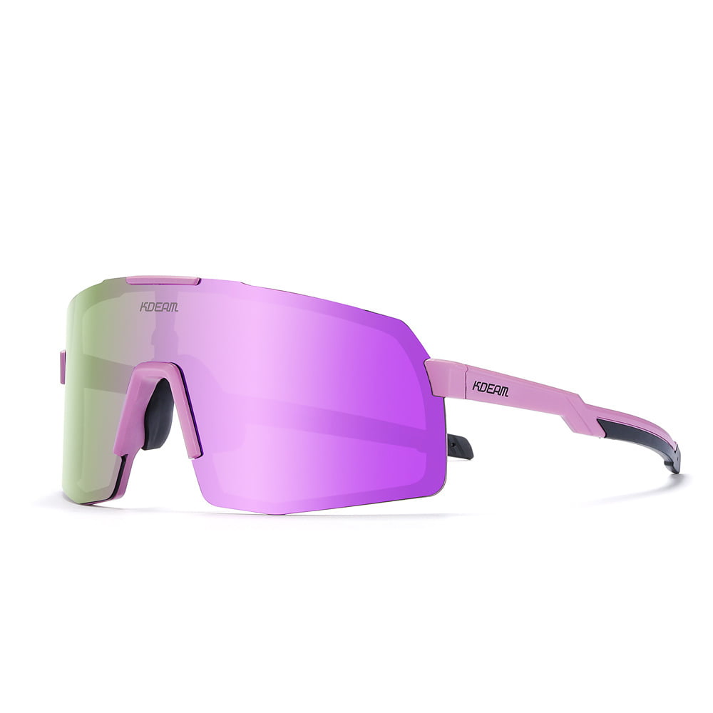 Polarized Cycling Sunglasses for Women and Men UV Protection TR90 Rimless frame glasses KDEAM Bike Sunglasses 