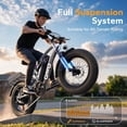 thumbnail image 4 of Qlife Racer Fat Tire 2.0 Electric Bike For Adults, Max 28MPH Mountain Ebike with 750W Motor, 20x4.0" Tire Step Over E-MTB, 48V 15.6Ah Removable Battery,Gray, 4 of 7