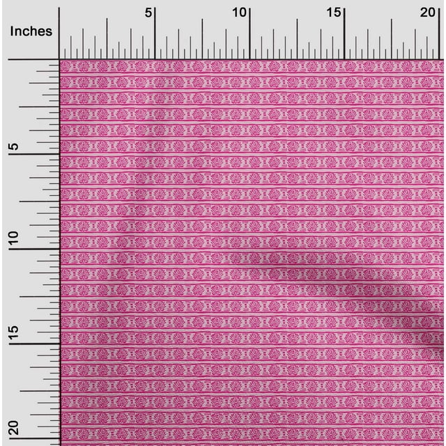 oneOone Georgette Viscose Fabric Ethnic Block Printed Craft Fabric BTY 42 Inch Wide