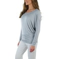 thumbnail image 3 of ToBeInStyle Women's Long Sleeve Dolman Top - Heather Grey - 2X, 3 of 7