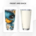 thumbnail image 3 of KLL Cute Sunflower Blue Duck Print 40oz Stainless Steel Insulated Car Cup with Spillproof Lid - Keep Your Drink Hot or Cold on the Go-Straw Three-piece Set, 3 of 8