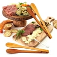 thumbnail image 3 of Norpro New Eco Friendly Bamboo Tongs Green 12" Durable Heat And Stain Resistant, 3 of 5