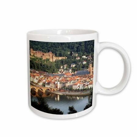 

3dRose Germany Baden-Wurttemberg Heidelberg Town Castle and Neckar river Ceramic Mug 11-ounce