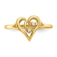 thumbnail image 4 of Real 14kt Yellow Gold VS Diamond heart Ring Size: 6; for Adults and Teens; for Women and Men, 4 of 5