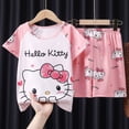 thumbnail image 5 of Sanrio-Pijama Kawaii de Anime para niños, ropa de casa de dibujos animados, Mymelody, Kuromi, Cinnamoroll, sección delgada, de manga corta, 5 of 5
