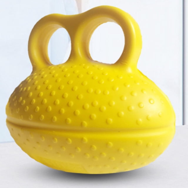 Pelota de ejercicio con agarre, cómoda y suave, fuerza para manos, s y muñecas amarillo