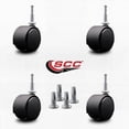 thumbnail image 2 of 2-3/8 Inch Chair Casters Nylon Hood Twin Wheel 5/16” Grip Neck Stem Set of 4 SCC, 2 of 2