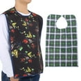 thumbnail image 2 of Adult Waterproof Mealtime Bib Double Layer Elder Dinning Clothes Protector Blue, 2 of 14
