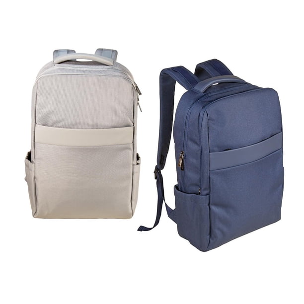 Paquete 10 piezas Mochila ejecutiva corporativa para laptop acolchada azul 28 x 44 x 14
