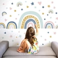 thumbnail image 6 of Cartoon Rainbow Star Wall Stickers For Baby Room Kids Room Girls Bedroom Wall Removable PVC Wall Decals For Home Decoration, 6 of 6