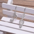 thumbnail image 5 of Besufy Asymmetric Rhinestone Inlaid Music Note Ear Hook Women Dangle Earrings, 5 of 7