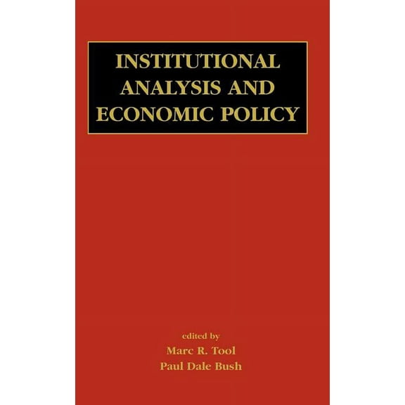 Institutional Analysis and Economic Policy, (Hardcover)